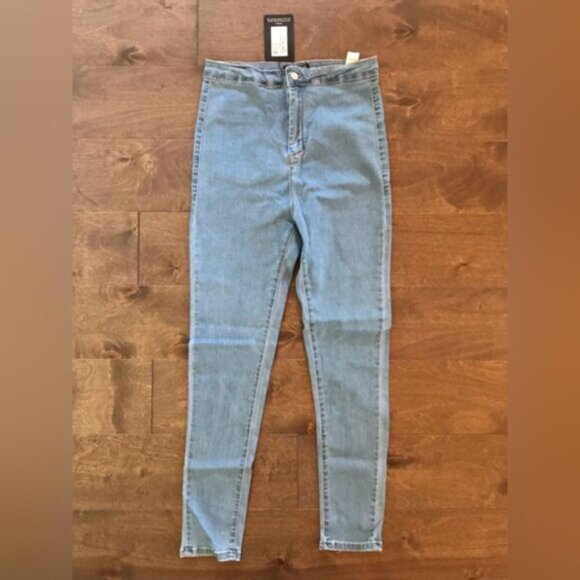 PrettyLittleThing Women's Light Wash Disco Skinny Jeans, Size 10 - Picture 3 of 10